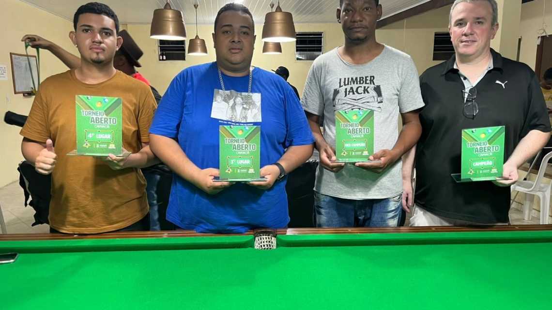 Camacã: Torneio de Sinuca premiou competidores em até R$ 1,700 mil

